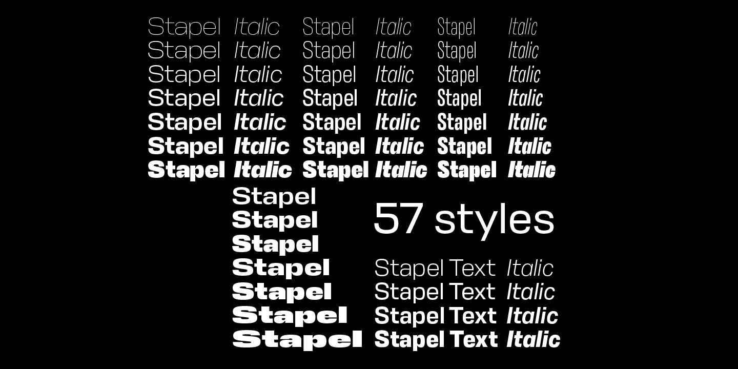 Ejemplo de fuente Stapel Condensed #11